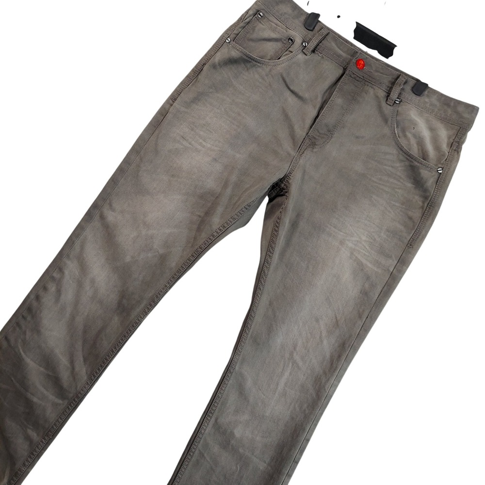 Denim House Pants Mens 36x32 Gray Straight Leg Button Fly Faded Casual 12546